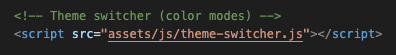 Theme switcher code